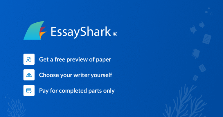 Plataforma EssayShark mostrando un escritor profesional redactando un ensayo original con inteligencia artificial