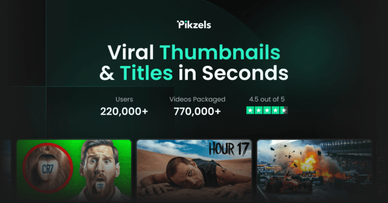 pikzels - Herramienta generadora de thumbnails con millones de visualizaciones