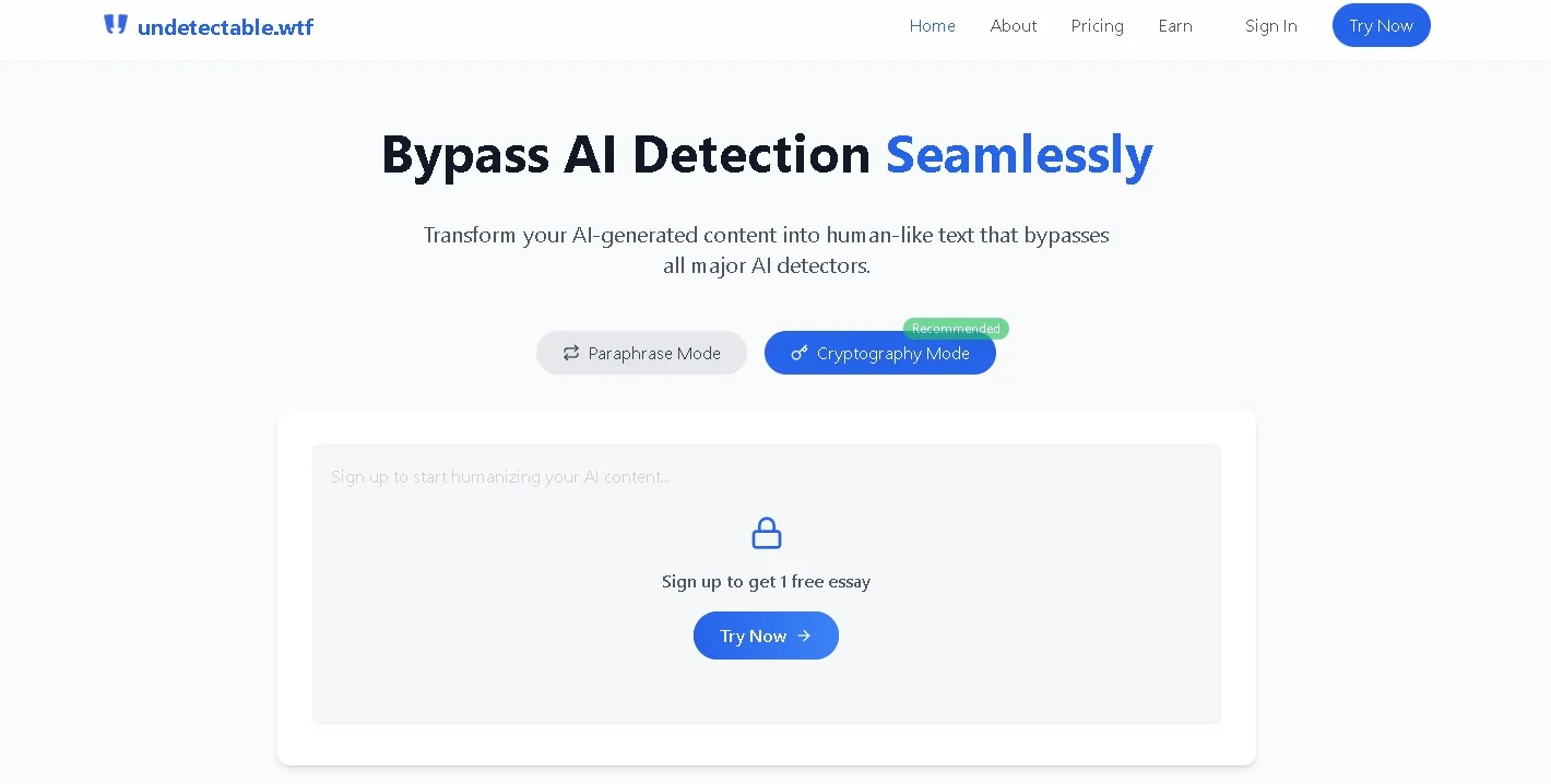 Transforma contenido de inteligencia artificial en texto humano con Undetectable.wtf, ideal para evitar detectores de IA.