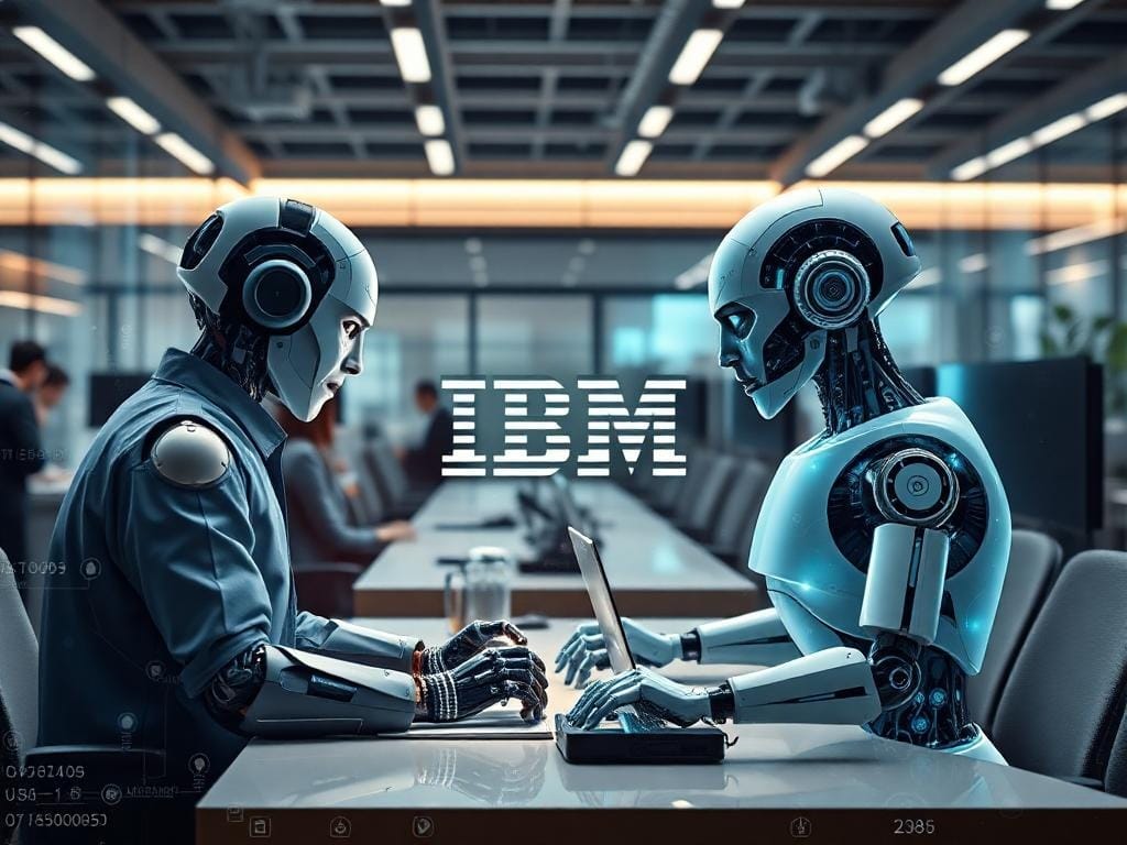 Imagen representativa de IBM transformando su fuerza laboral con inteligencia artificial.