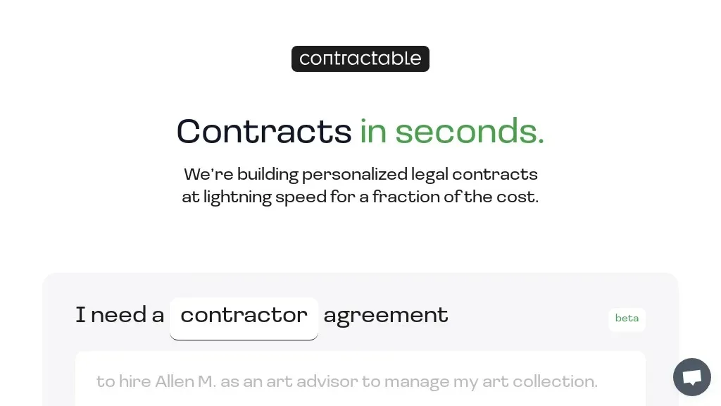 Vista previa de Contractable, la herramienta de IA para crear contratos legales en minutos