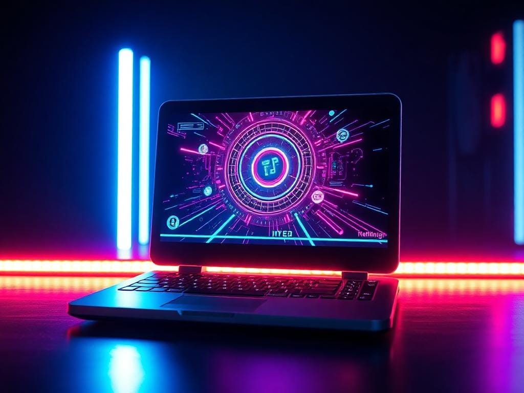 Imagen de una computadora transformando una imagen estática en un video animado mediante inteligencia artificial, representando a FramePack.