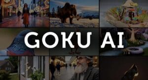 Avatar hiperrealista generado con Goku AI mostrando expresiones naturales en un fondo digital.