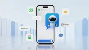 Asistente de inteligencia artificial Meta AI respondiendo mensajes en WhatsApp desde un móvil.