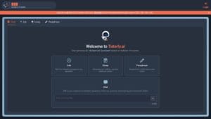 Tutorly.ai para resolver tareas escolares con inteligencia artificial en tu ordenador.