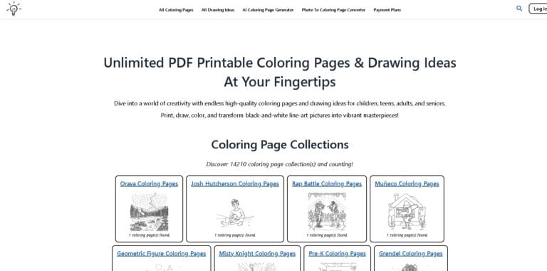 genera ilustraciones por IA en blanco y negro lista para imprimir y colorear.