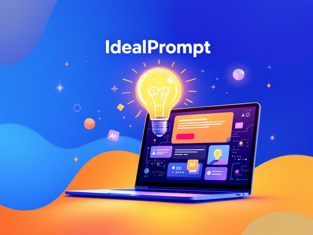 Herramienta IdealPrompt para encontrar prompts efectivos y generar contenido con IA fácilmente.
