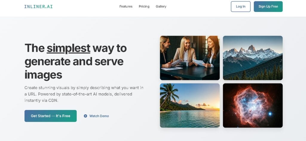 Genera imágenes personalizadas al instante con INLINER.AI, la IA más rápida para transformar ideas en visuales únicos y profesionales.