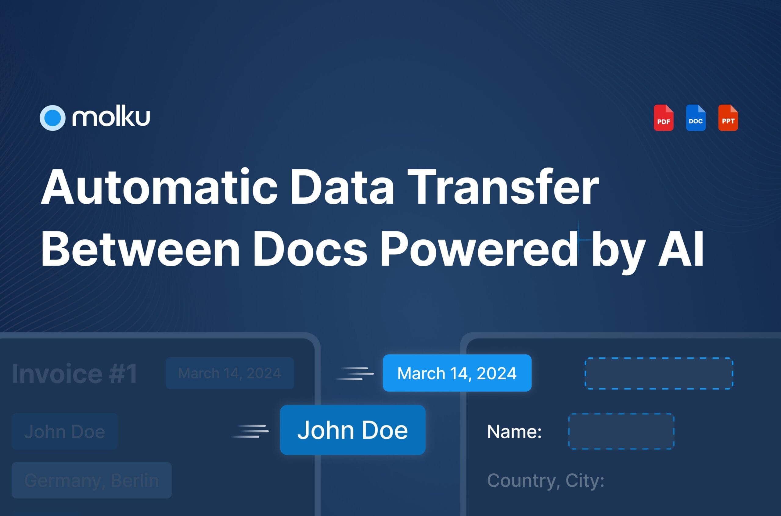 Molku AI: Herramienta de automatización de transferencia de datos entre documentos utilizando inteligencia artificial.