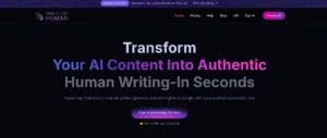 OneClickHuman transformando contenido de IA en texto humano con un solo clic.