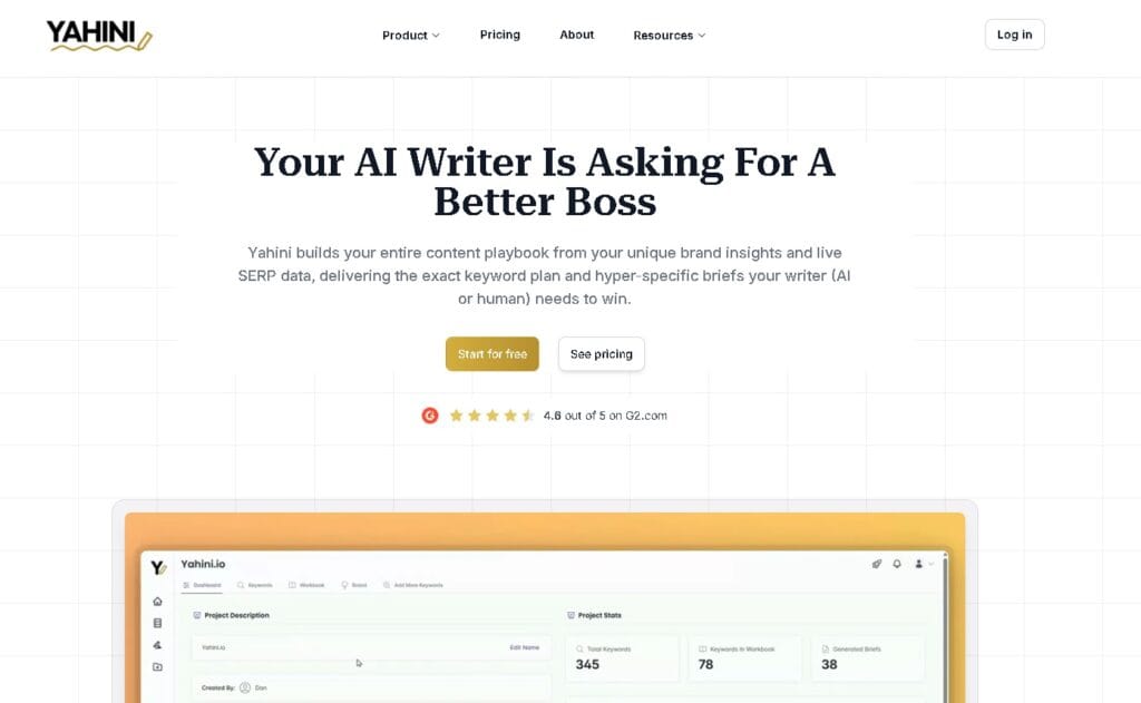 Yahini: Plataforma de estrategia de contenido impulsada por IA que transforma URLs en planes de contenido detallados y listos para usar.