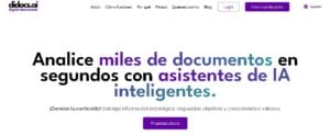 Didocs AI: Plataforma de gestión documental con inteligencia artificial para análisis y extracción de información eficiente.
