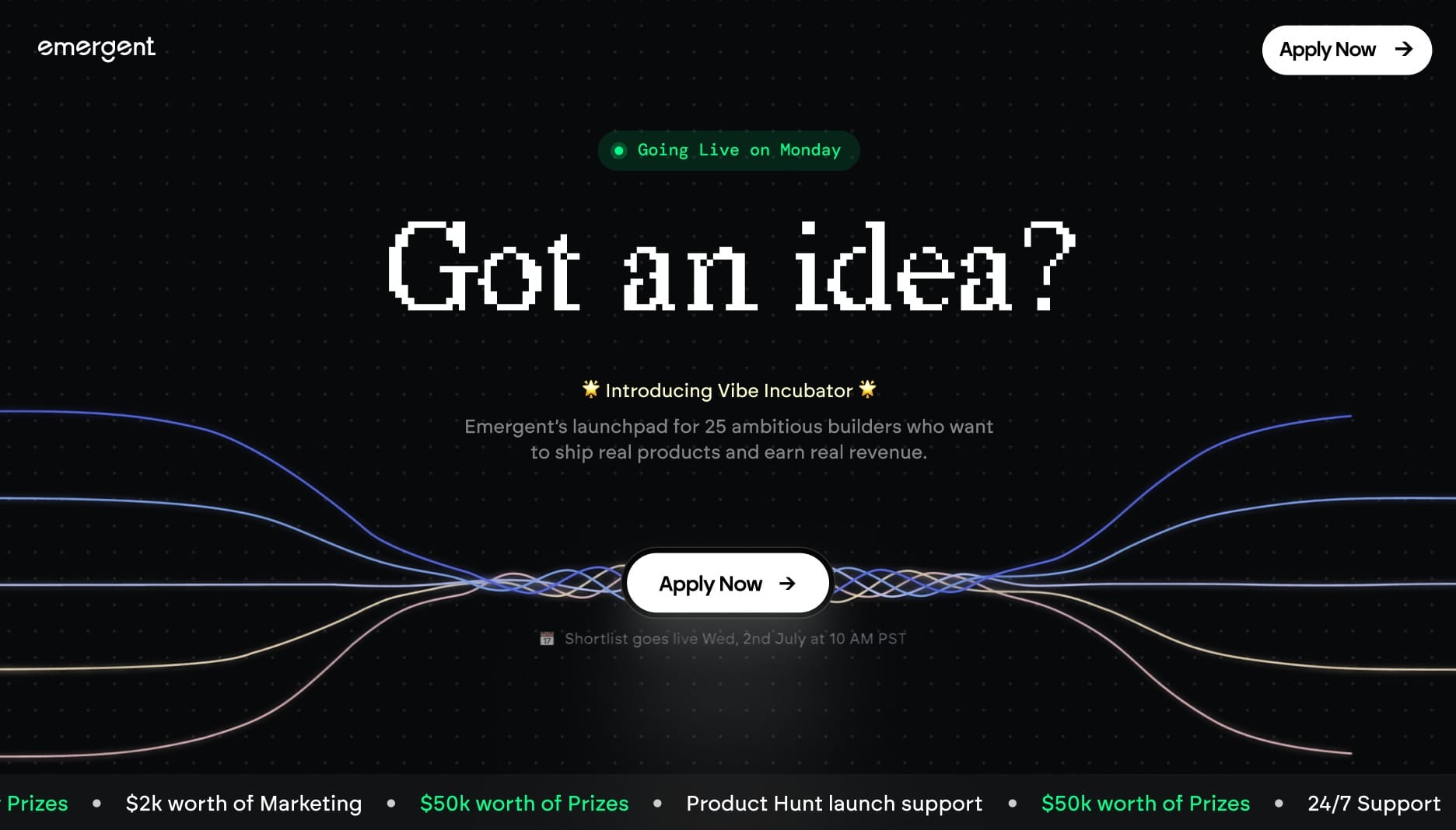 Emergent IA creando una aplicación web automáticamente desde texto escrito.
