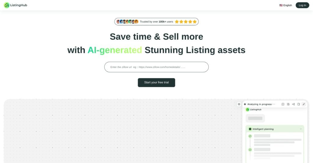 ListingHub AI: Herramienta de inteligencia artificial para agentes inmobiliarios que optimiza la creación de listas de propiedades.
