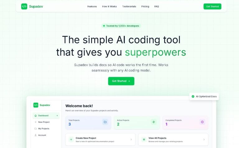 Supadev: Herramienta de IA para reducir errores de código y acelerar el desarrollo de software.