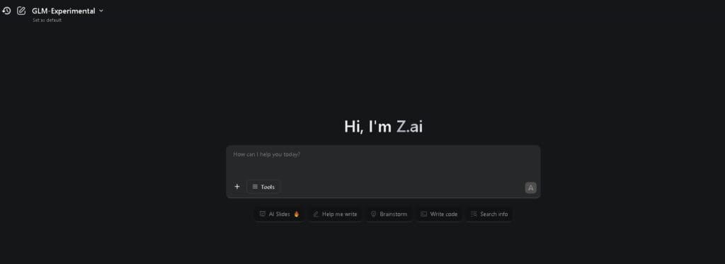 Z.ai: Plataforma de inteligencia artificial para mejorar la productividad con generación de presentaciones, textos y código.