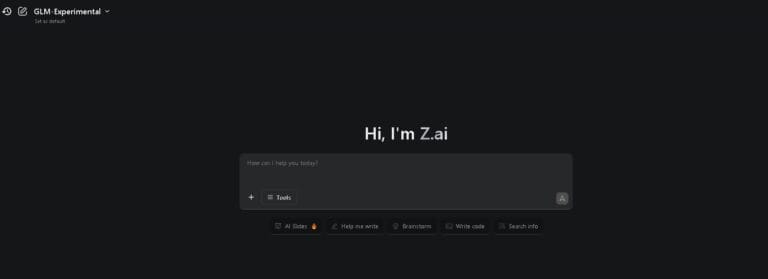 Z.ai: Plataforma de inteligencia artificial para mejorar la productividad con generación de presentaciones, textos y código.