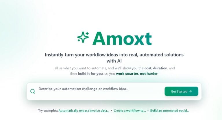 Amoxt: Herramienta de IA para automatizar tareas y aumentar la productividad sin necesidad de código