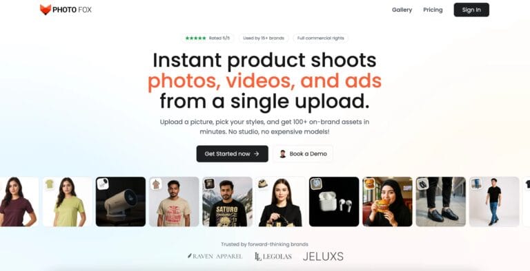 PhotoFox AI: Herramienta de inteligencia artificial para crear fotos y videos de producto profesionales en minutos, ideal para ecommerce y marketing digital.