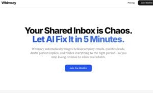 Whimsey: IA que gestiona emails y califica leads automáticamente para equipos de ventas y soporte