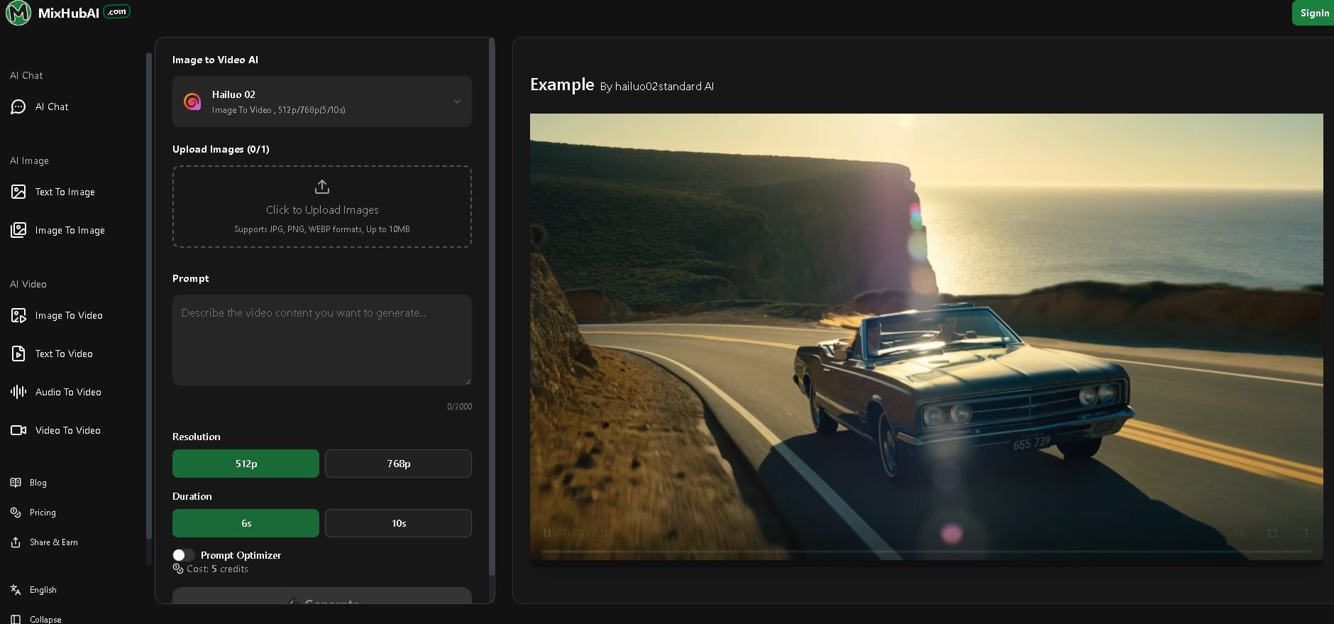 MixHub AI transformando una imagen estática en un video animado con inteligencia artificial, ideal para redes sociales y marketing digital
