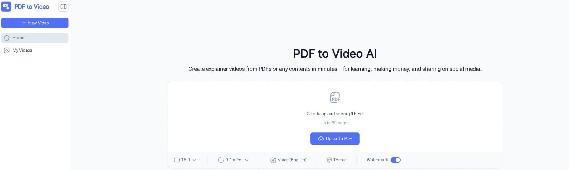 PDF to Video: herramienta gratis de IA para convertir documentos PDF en videos narrados y profesionales en minutos