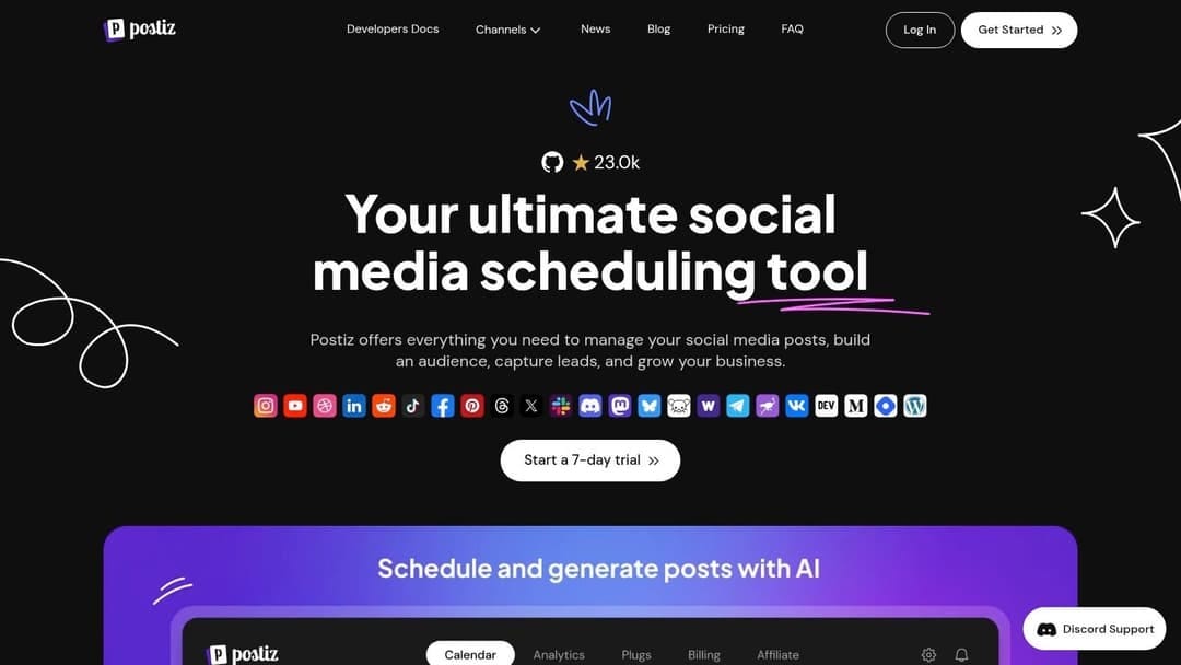 Postiz: herramienta de IA para crear y programar contenido atractivo en redes sociales