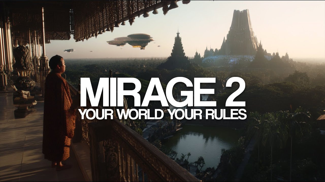 Mirage 2: Herramienta de IA que transforma imágenes en mundos 3D interactivos y explorables en tiempo real