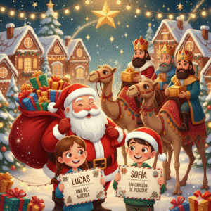 Carta personalizada de Papá Noel o Reyes Magos para niños con nombre y deseos únicos