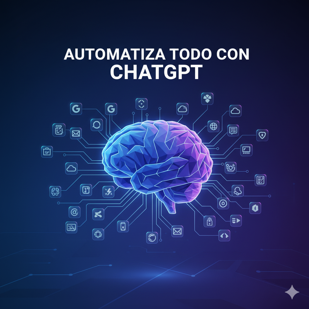 Conectores de ChatGPT para automatizar tareas y conectar más de 500 aplicaciones.