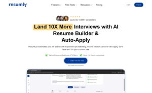 Resumly.ai: Plataforma de automatización de búsqueda de empleo con inteligencia artificial para crear CV optimizados y aplicar a empleos automáticamente.