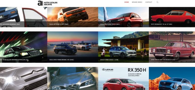 Auto Catalog Archive – archivo histórico de catálogos oficiales de autos de todo el mundo.
