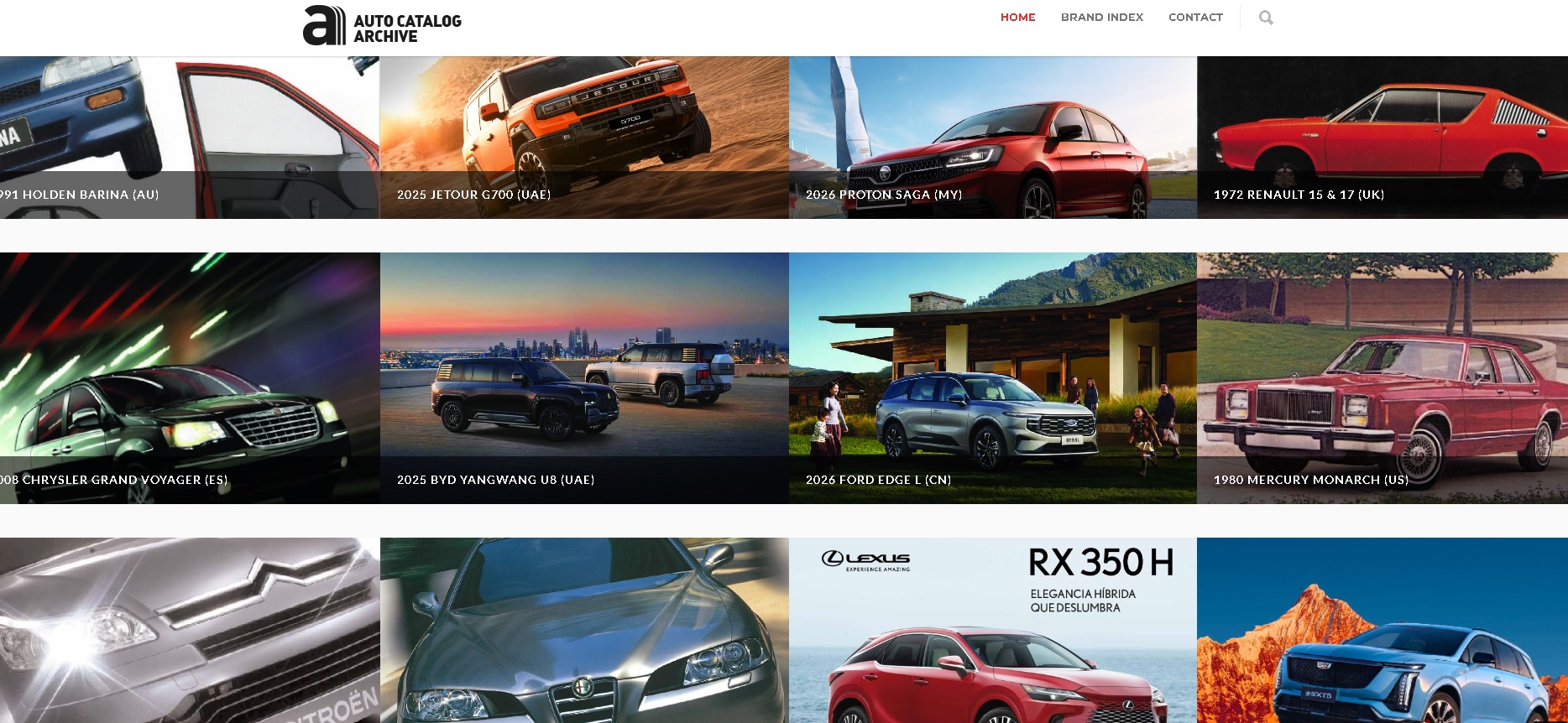 Auto Catalog Archive – archivo histórico de catálogos oficiales de autos de todo el mundo.