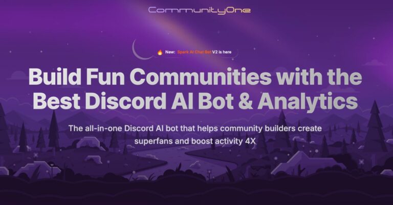CommunityOne: Plataforma todo-en-uno con bots de IA, quests personalizadas y analytics avanzados para crecer comunidades en Discord.