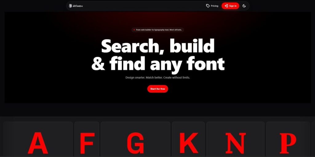drFonts: Plataforma para crear, editar y generar fuentes con IA, ideal para diseñadores y creativos.