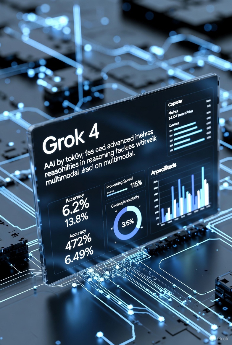 Grok 4 IA de xAI resolviendo código y análisis multimodal en español