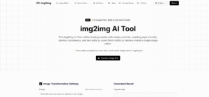 img2img AI: editor de imágenes con inteligencia artificial para transformar fotos, estilos y diseños en segundos.