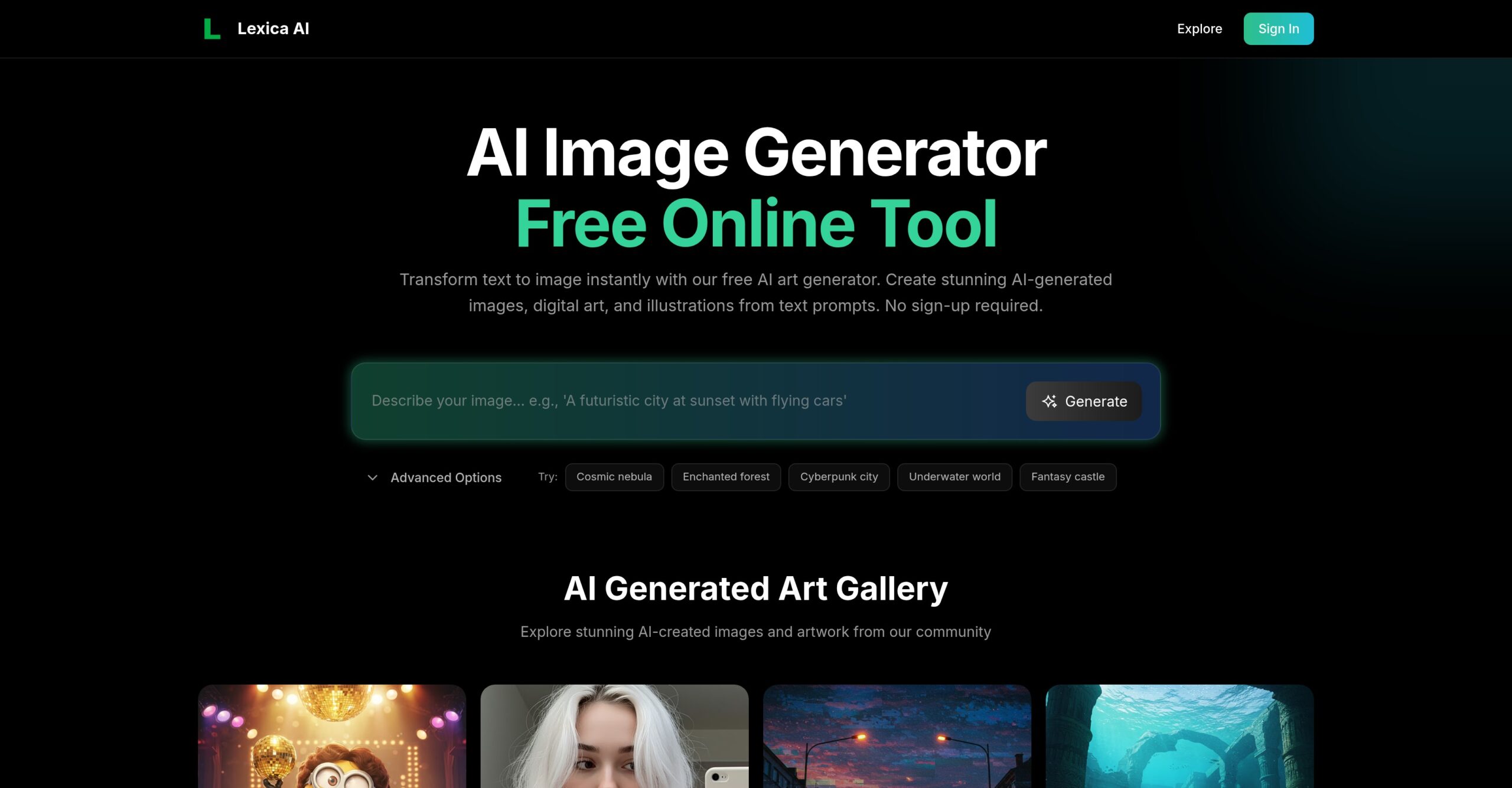 Lexica AI: Generador de imágenes con inteligencia artificial para crear arte digital, fotos realistas y diseños desde texto