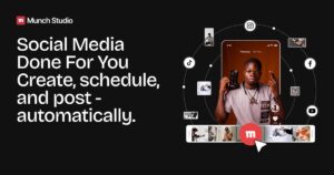 Munch Studio: Plataforma de IA que automatiza la creación, publicación y análisis de contenido para redes sociales.