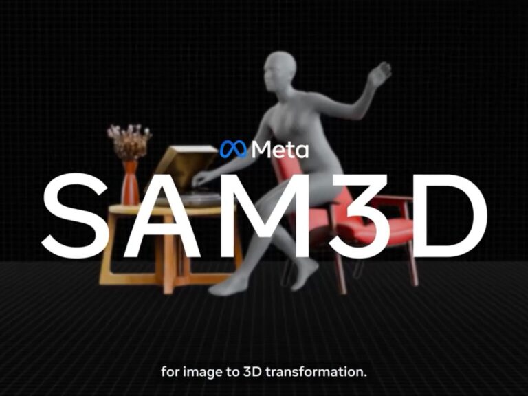 Meta SAM 3D reconstruyendo objetos y personas en modelos 3D desde una imagen