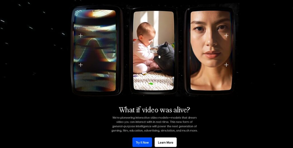 Odyssey.ml: Herramienta de IA para crear videos interactivos en tiempo real, ideal para marketing, educación y entretenimiento.