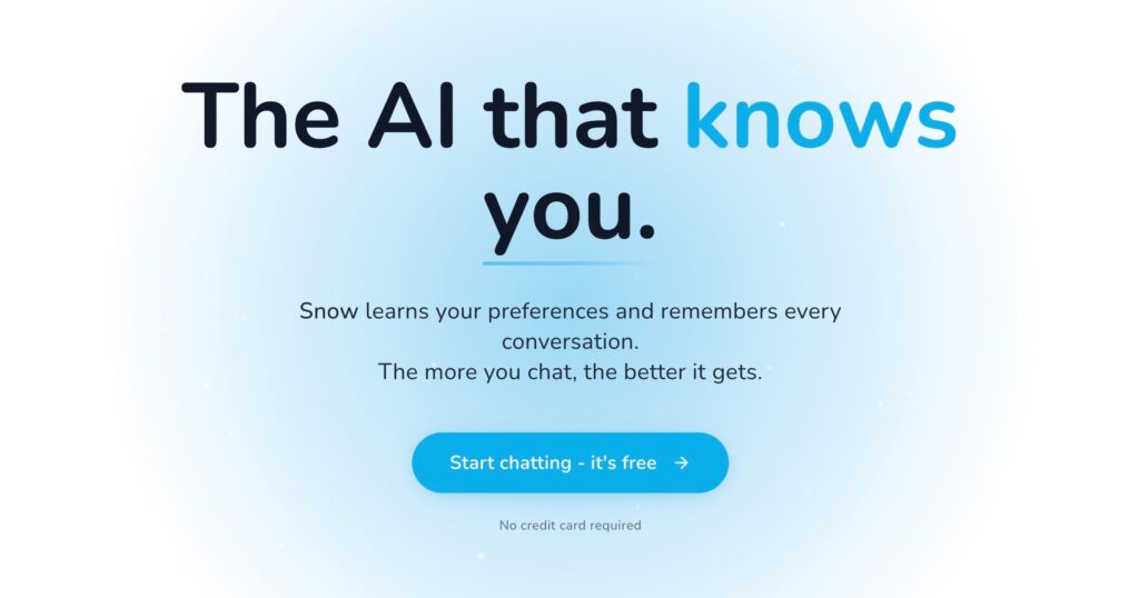 SnowChat AI asistente con memoria para personalizar conversaciones y tareas.