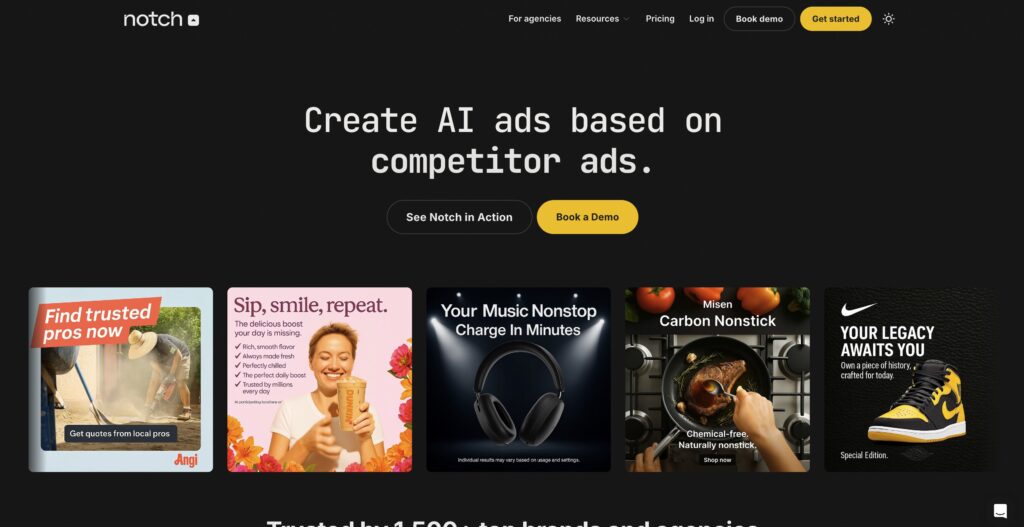 Notch AI: Plataforma de generación de anuncios con inteligencia artificial para maximizar ROAS en Meta, Google y YouTube