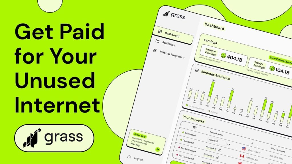Grass plataforma DePIN: gana recompensas compartiendo ancho de banda para inteligencia artificial