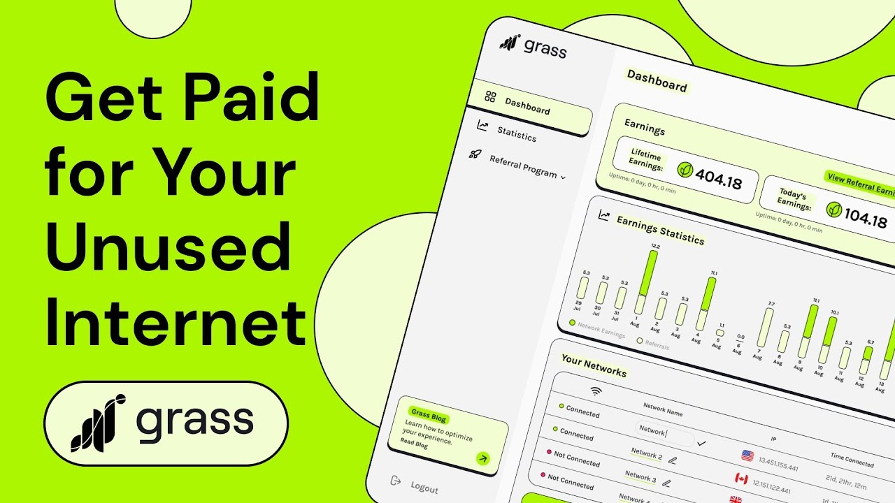 Grass plataforma DePIN: gana recompensas compartiendo ancho de banda para inteligencia artificial