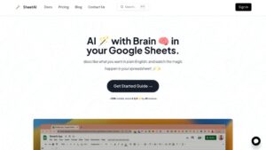 SheetAI: Complemento de IA para Google Sheets que automatiza fórmulas, genera contenido y analiza datos con inteligencia artificial.