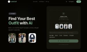 LookCraft.io generando outfit completo estilizado desde una foto selfie – herramienta IA para recomendaciones de moda personalizadas con enlaces compra