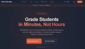 MarkInMinutes IA calificando ensayos y tareas de alumnos con feedback detallado y citas textuales – herramienta para profesores que ahorra hasta 70 % de tiempo.