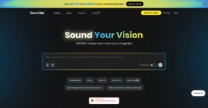 TemPolor IA generando canción completa con letra, voz y música desde texto – herramienta para crear música profesional con licencia royalty-free