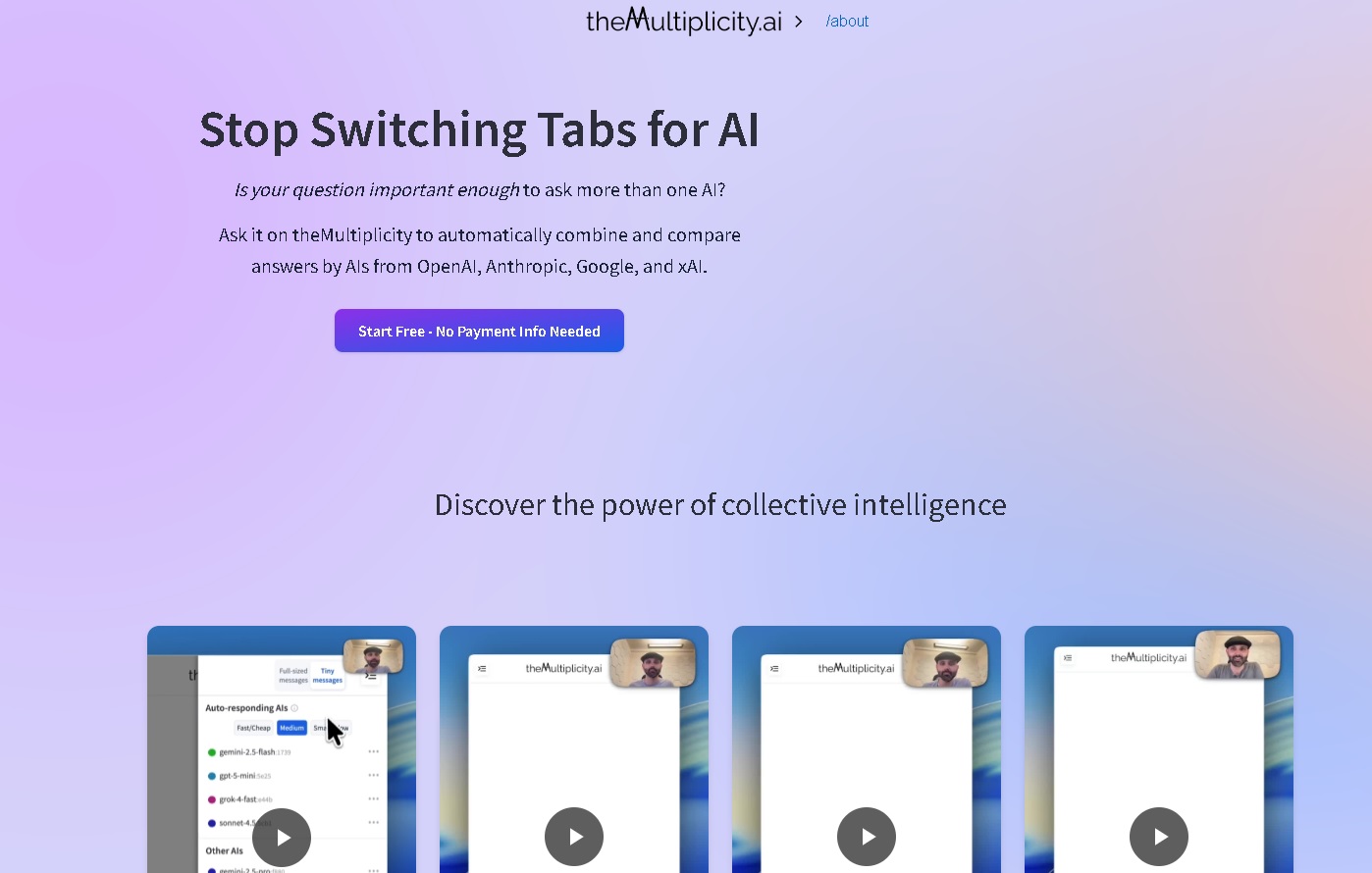 TheMultiplicity.ai generando múltiples formatos de contenido (texto, imagen, vídeo) desde un solo chat – plataforma IA para multiplicar productividad.
